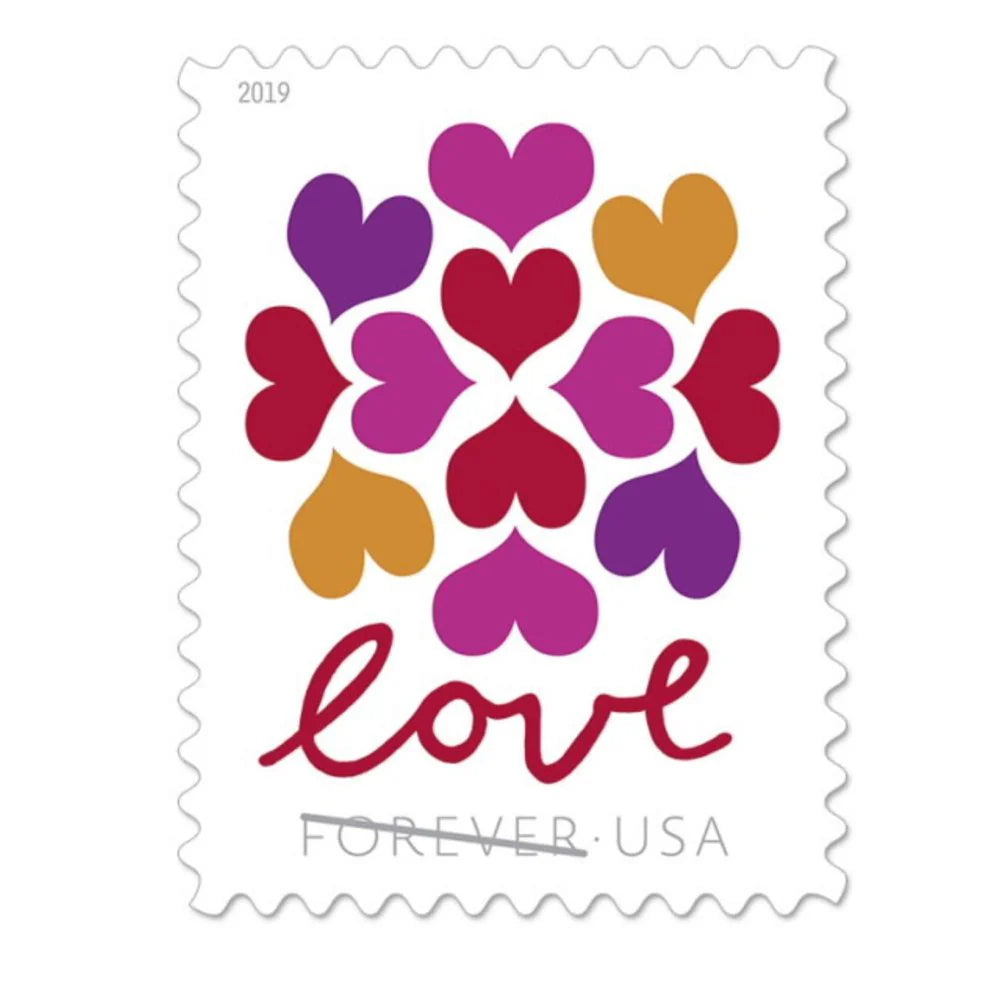 Buy Discount Love Hearts Blossom Stamp Online | Cheap Stamps For Sale